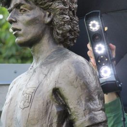 3D-Scan der Statue von Diego Maradona