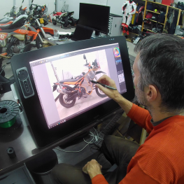 Creation of components for offroad motorcycles