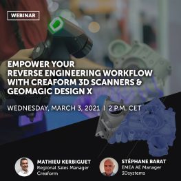 Webinár: Reverzné inžinierstvo s Design X a HandySCAN 3D 3.3.